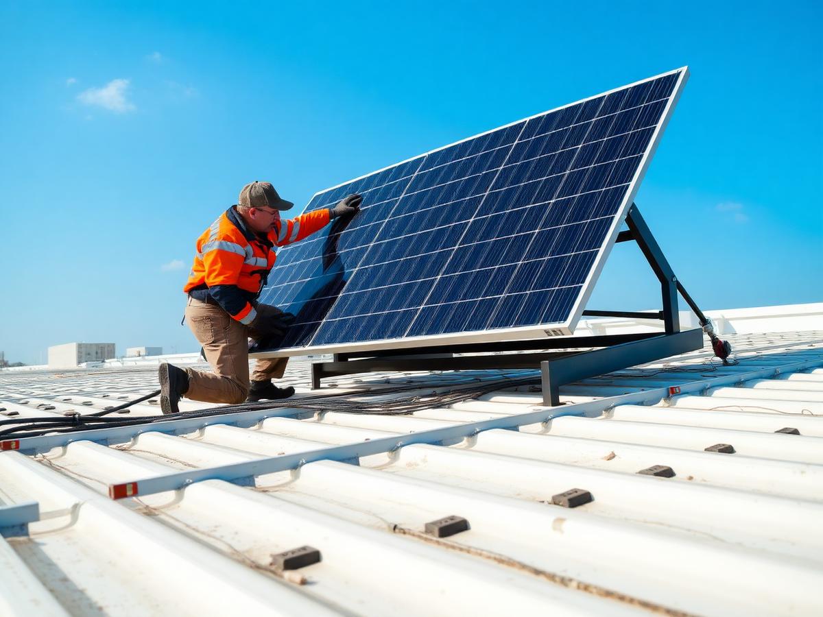 Usina fotovoltaica industrial